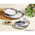 20pcs/30pcs Round Ceramic Dinner Set Rim Various Decal Design Good Quality Porcelain Dinnerware Set